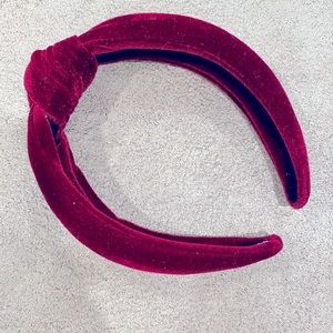 NWOT red velvet headband (Lele Sadoughi)